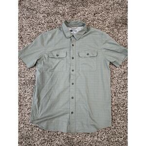 Sierra Designs Green Button Front Shirt Medium Outdoor Hiking Work